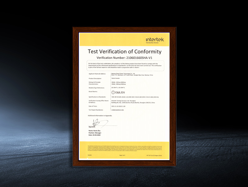 LEI-20K/30K-TL-VDE certification