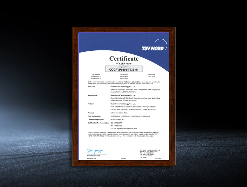 LES-H10-100M1P energy storage container battery - IEC certified